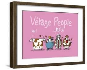 Heula. Vélage people-Sylvain Bichicchi-Framed Art Print