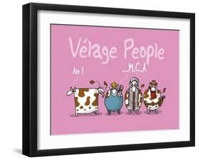 Heula. Vélage people-Sylvain Bichicchi-Framed Art Print