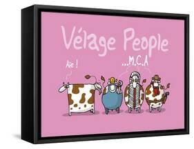 Heula. Vélage people-Sylvain Bichicchi-Framed Stretched Canvas