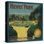 Hewe's Park Orange Label - El Modena, CA-Lantern Press-Stretched Canvas