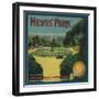 Hewe's Park Orange Label - El Modena, CA-Lantern Press-Framed Art Print