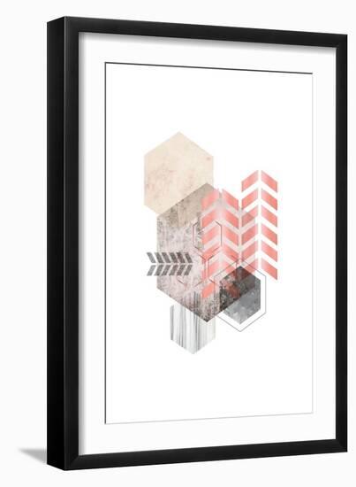 Hexagonal Geo 2-Urban Epiphany-Framed Art Print