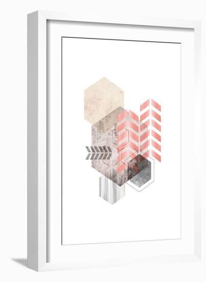 Hexagonal Geo 2-Urban Epiphany-Framed Art Print