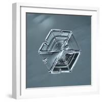 Hexagonal Plate Snowflake-null-Framed Giclee Print