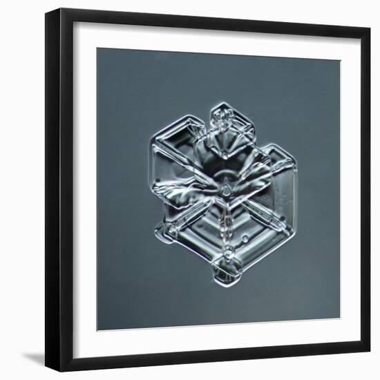 Hexagonal Plate Snowflake-null-Framed Giclee Print