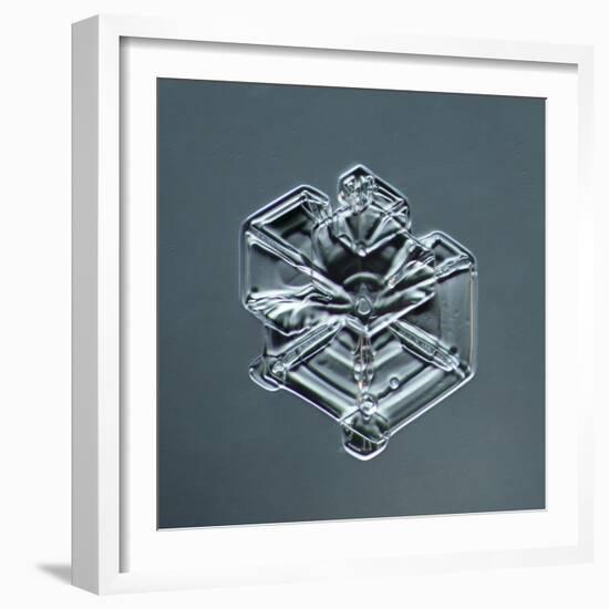 Hexagonal Plate Snowflake-null-Framed Giclee Print