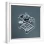 Hexagonal Plate Snowflake-null-Framed Giclee Print