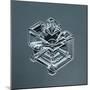 Hexagonal Plate Snowflake-null-Mounted Giclee Print