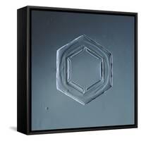 Hexagonal Plate Snowflake-null-Framed Stretched Canvas