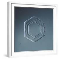 Hexagonal Plate Snowflake-null-Framed Giclee Print