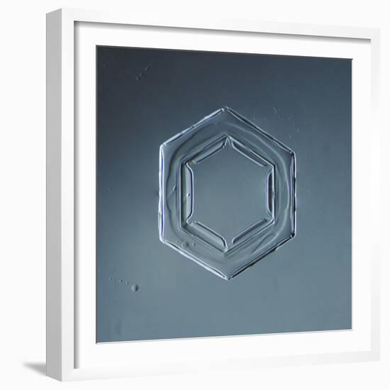 Hexagonal Plate Snowflake-null-Framed Giclee Print