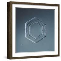 Hexagonal Plate Snowflake-null-Framed Giclee Print