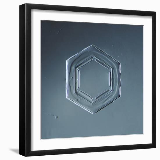 Hexagonal Plate Snowflake-null-Framed Giclee Print