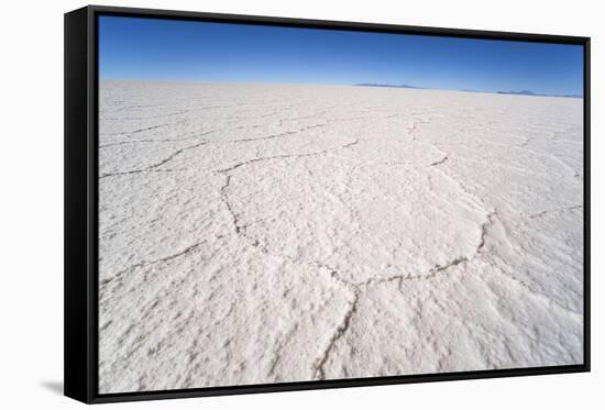 Hexagonal Shaped Salt Flats, Salar De Uyuni, Bolivia, South America-Kim Walker-Framed Stretched Canvas