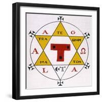 Hexagram of Solomon-null-Framed Art Print