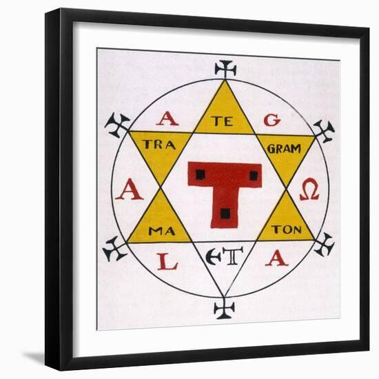 Hexagram of Solomon-null-Framed Art Print