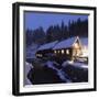 Hexenlochmühle in winter, Black Forest, Baden-Wurttemberg, Germany-Markus Lange-Framed Photographic Print