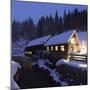 Hexenlochmühle in winter, Black Forest, Baden-Wurttemberg, Germany-Markus Lange-Mounted Photographic Print