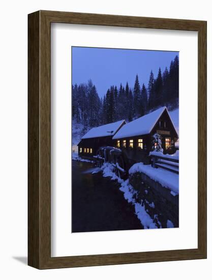 Hexenlochmühle in winter, Black Forest, Baden-Wurttemberg, Germany-Markus Lange-Framed Photographic Print