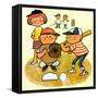 Hey Batter! - Jack & Jill-Lee deGroot-Framed Stretched Canvas