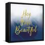 Hey Beautiful Navy-Lula Bijoux-Framed Stretched Canvas