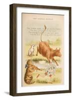 Hey Diddle, Diddle, from 'Old Mother Goose's Rhymes and Tales', Published by Frederick Warne and…-Constance Haslewood-Framed Giclee Print