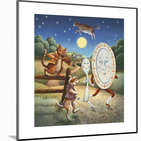 Hey Diddle Diddle Mother Goose-null-Mounted Print