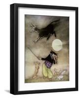 Hey Diddle Diddle, Old Nursery Thymes-Arthur Rackham-Framed Art Print