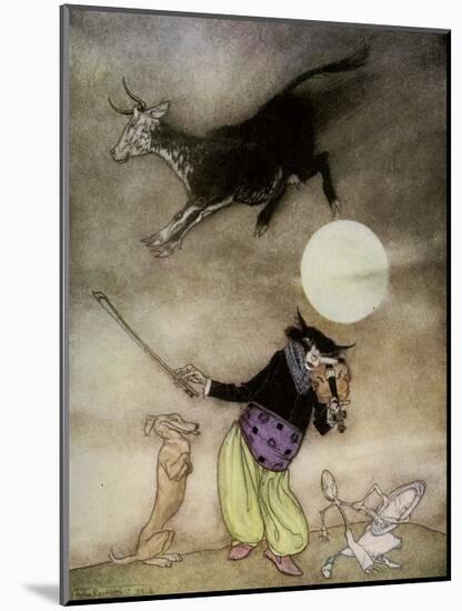 Hey Diddle Diddle, Old Nursery Thymes-Arthur Rackham-Mounted Art Print