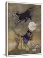 Hey Diddle Diddle-Arthur Rackham-Stretched Canvas