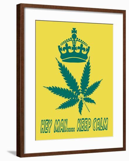 Hey Man Keep Calm-cotton-al-Framed Art Print