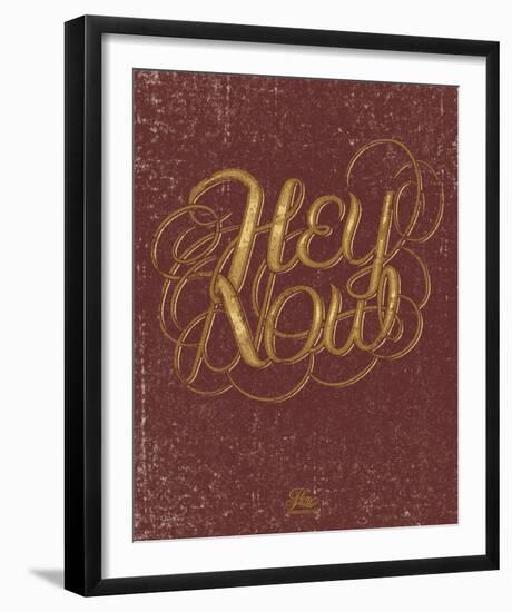 Hey Now-Hero Design-Framed Serigraph