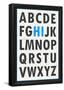 Hi Alphabet Blue Art Print Poster-null-Framed Poster