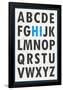 Hi Alphabet Blue Art Print Poster-null-Framed Poster