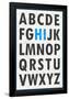 Hi Alphabet Blue-null-Framed Poster