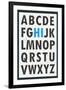 Hi Alphabet Blue-null-Framed Art Print