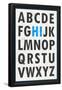 Hi Alphabet Blue-null-Framed Poster