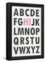 Hi Alphabet Pink Art Print Poster-null-Framed Poster