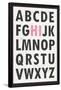 Hi Alphabet Pink Art Print Poster-null-Framed Poster