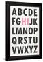 Hi Alphabet Pink Art Print Poster-null-Framed Poster