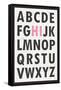 Hi Alphabet Pink Art Print Poster-null-Framed Stretched Canvas