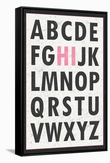 Hi Alphabet Pink-null-Framed Stretched Canvas