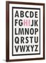 Hi Alphabet Pink-null-Framed Art Print