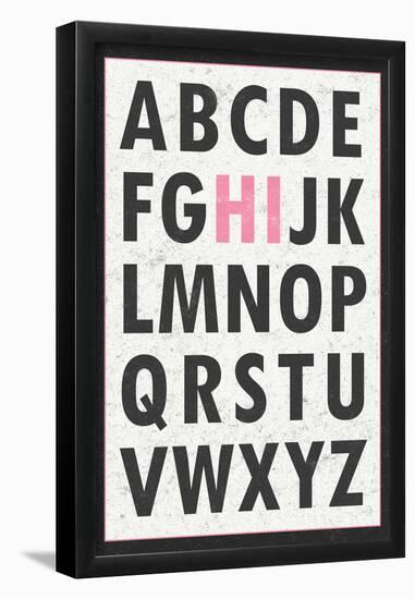 Hi Alphabet Pink-null-Framed Poster