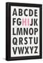 Hi Alphabet Pink-null-Framed Poster