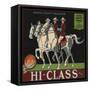 Hi Class Brand - Anaheim, California - Citrus Crate Label-Lantern Press-Framed Stretched Canvas