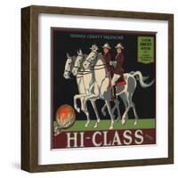 Hi Class Brand - Anaheim, California - Citrus Crate Label-Lantern Press-Framed Art Print