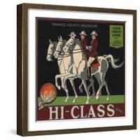 Hi Class Brand - Anaheim, California - Citrus Crate Label-Lantern Press-Framed Art Print