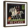 Hi Class Brand - Anaheim, California - Citrus Crate Label-Lantern Press-Framed Art Print