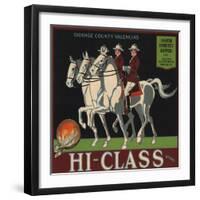 Hi Class Brand - Anaheim, California - Citrus Crate Label-Lantern Press-Framed Art Print